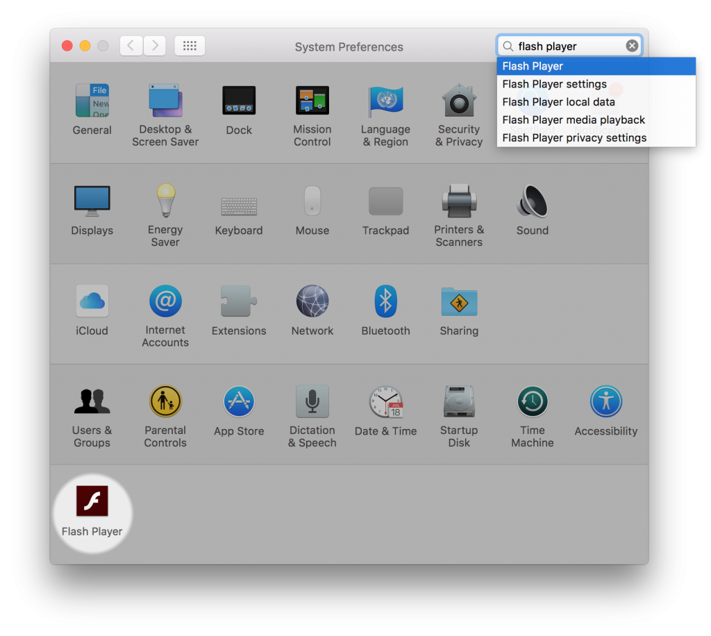 adobe flash player install mac os x